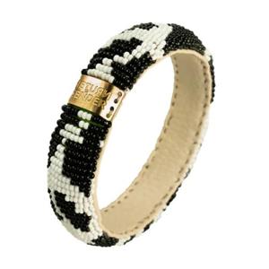 Product Zwart witte armband met giraf design 